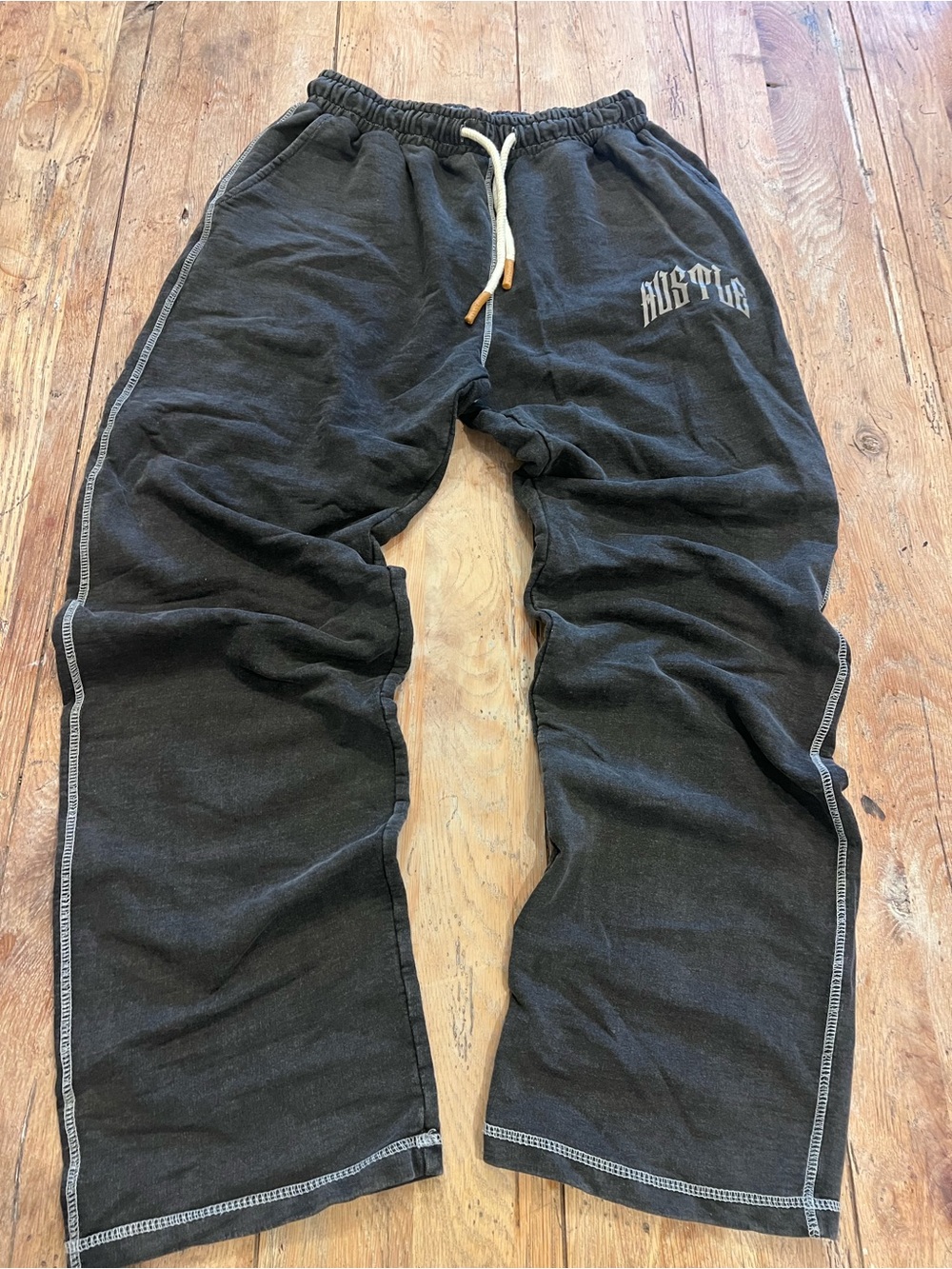 boohooMAN MAN Active Men’s Black baggy sweat Pants M Regular Drawstring Fleece
